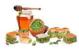 Mixed baklava with honey